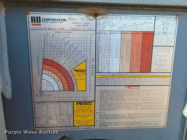 image for item EE1149 1989 Ford F800 crane truck