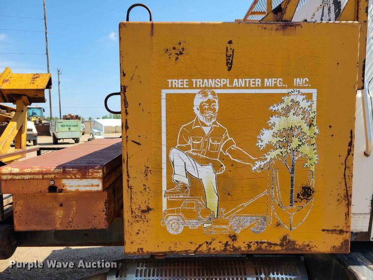 image for item EE1150 1986 GMC Bombardier truck cab and chassis with tree spade