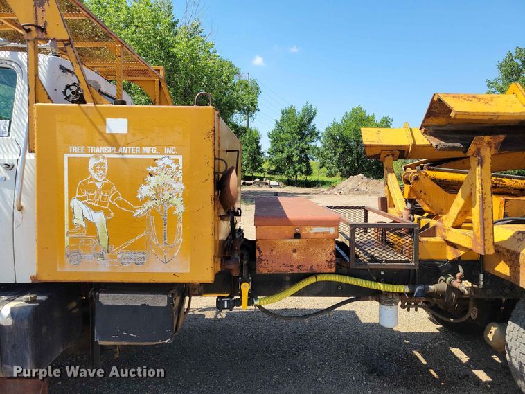 image for item EE1150 1986 GMC Bombardier truck cab and chassis with tree spade