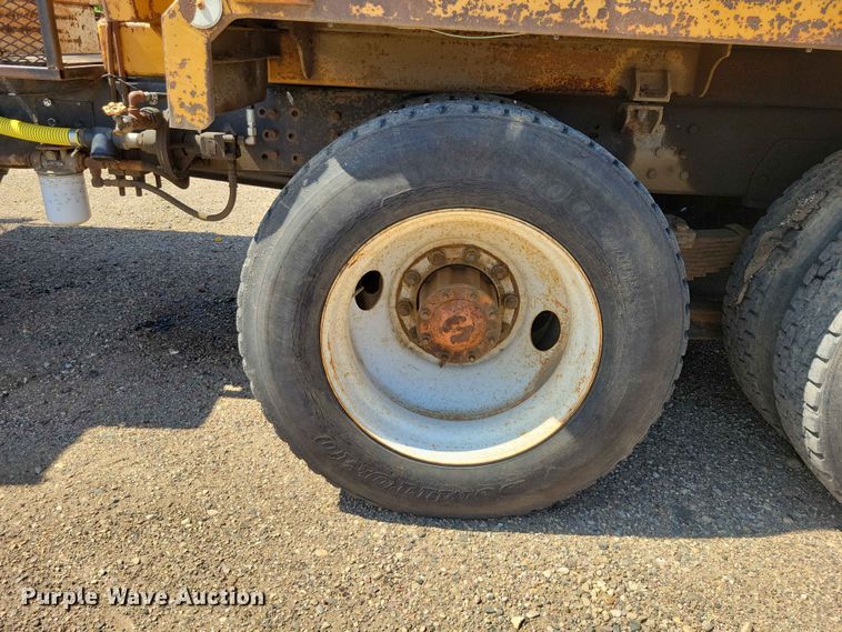 image for item EE1150 1986 GMC Bombardier truck cab and chassis with tree spade