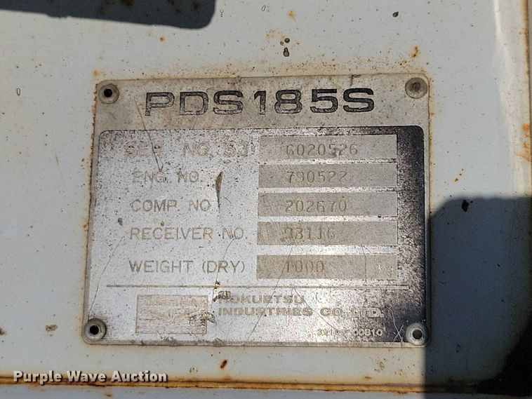 image for item EE1152 1994 Airman PDS185S air compressor