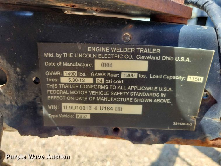 image for item EE1153 2004 Lincoln Ranger 250 welder/generator