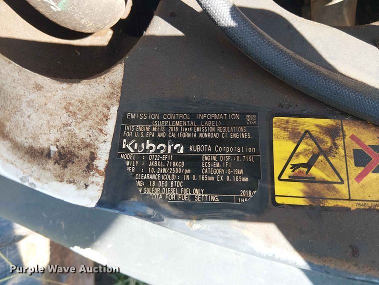 image for item EE1631 2018 Bobcat E20 mini excavator