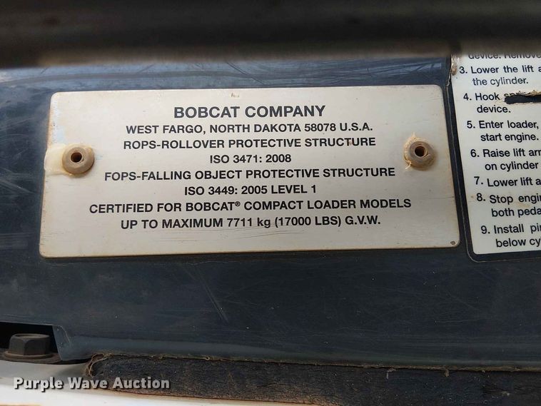 image for item EE1635 2019 Bobcat T450 tracked skid steer loader