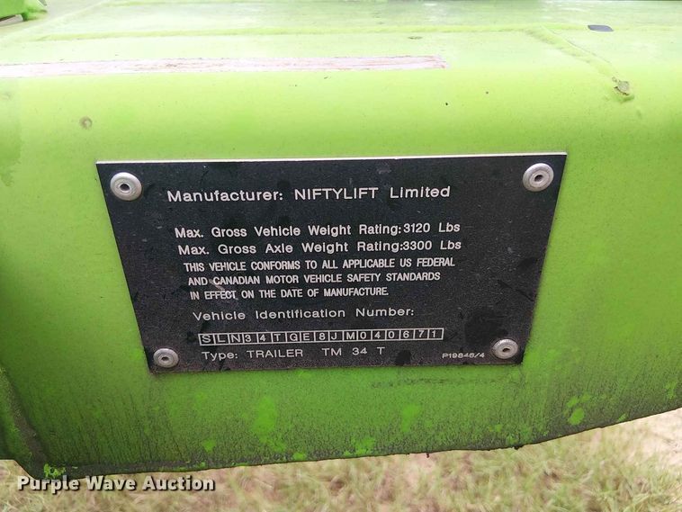 image for item EE1640 2018 Nifty TM34TGE boom lift