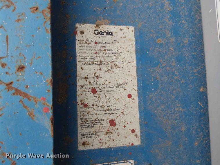 image for item EE1642 2019 Genie GS-3246 scissor lift