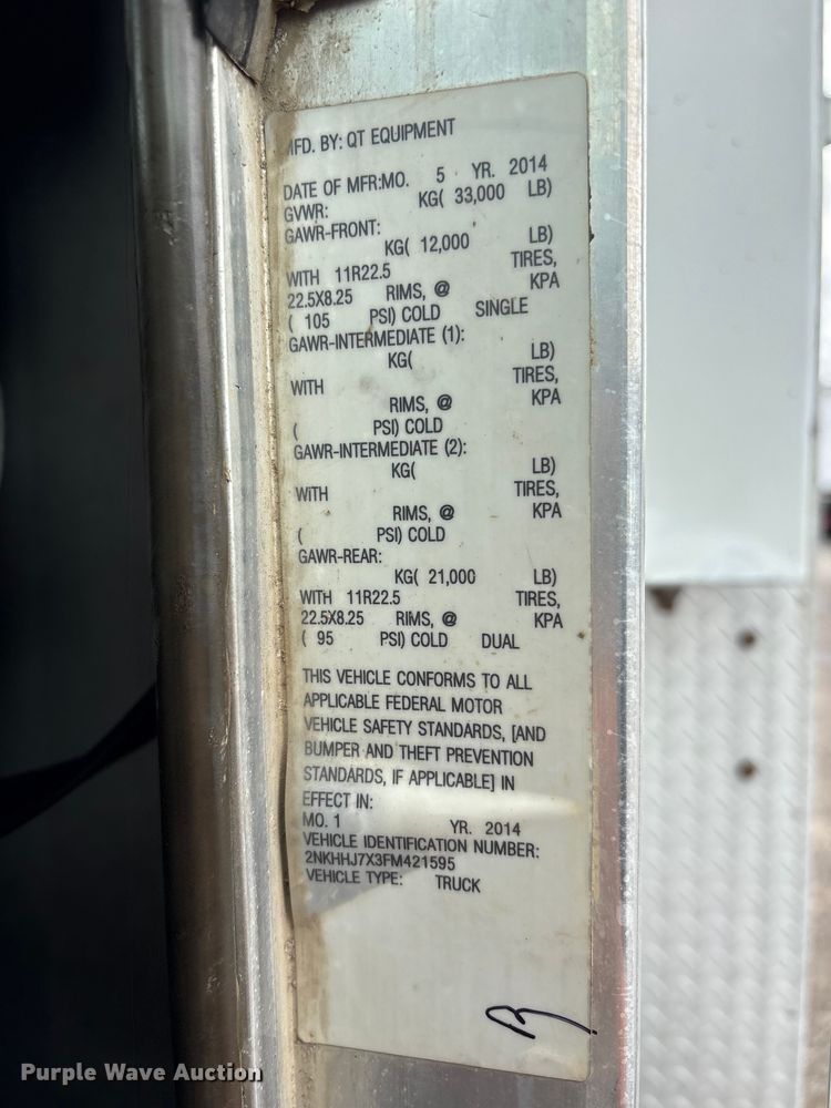 image for item EG9187 2015 Kenworth T370 utility / service truck
