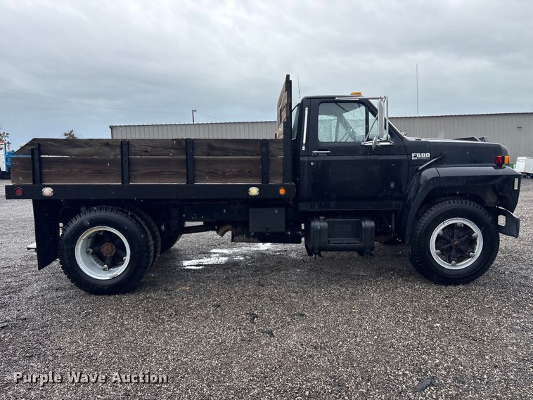 image for item EG9214 1994 Ford F600 dump flatbed truck