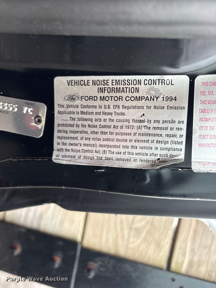 image for item EG9214 1994 Ford F600 dump flatbed truck