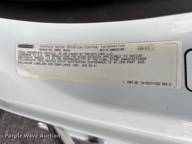 image for item EG9222 2012 Freightliner Business Class M2 Ext. Cab crane truck