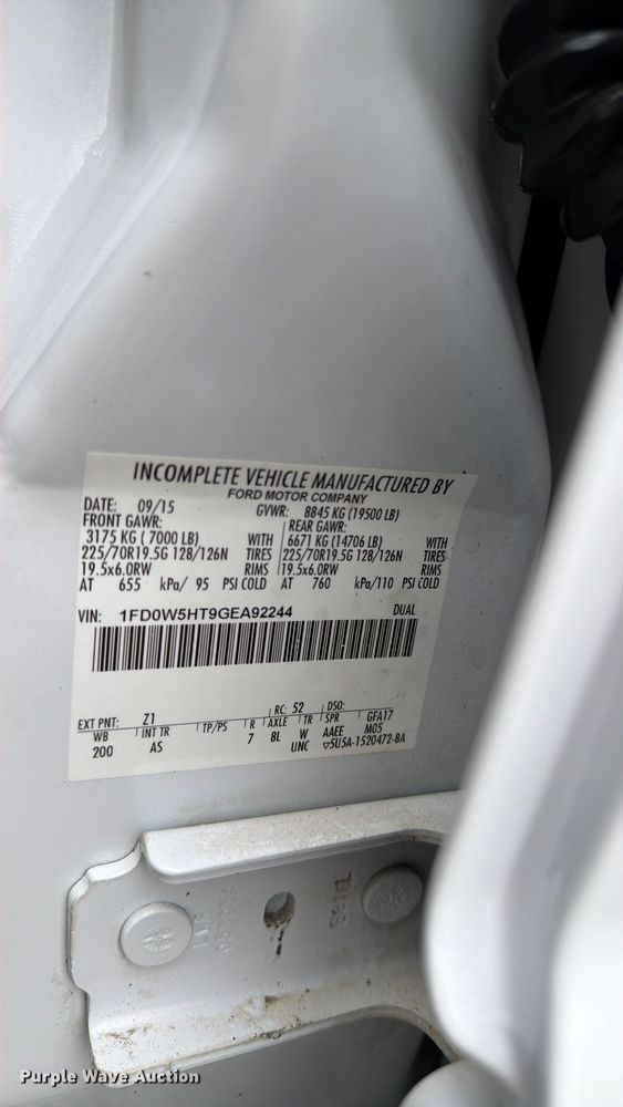 image for item EG9225 2016 Ford F550 Super Duty Crew Cab utility / service truck