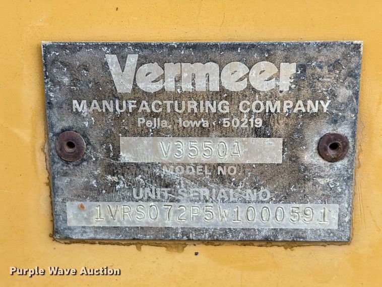image for item EI5921 1998 Vermeer V-3550A trencher