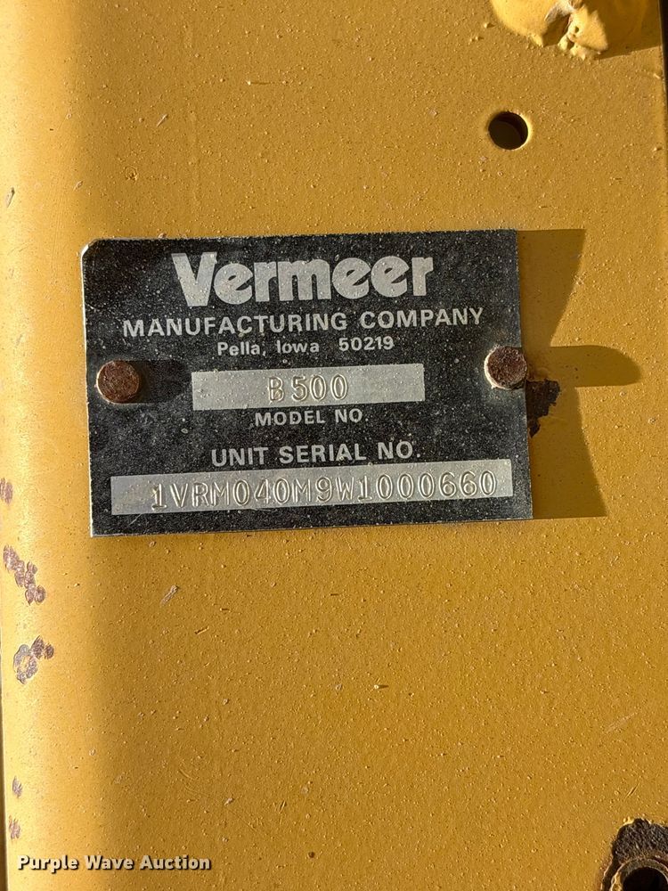 image for item EI5948 Vermeer B500 backhoe attachment