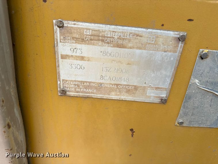 image for item EN0339 1990 Caterpillar 973 track loader