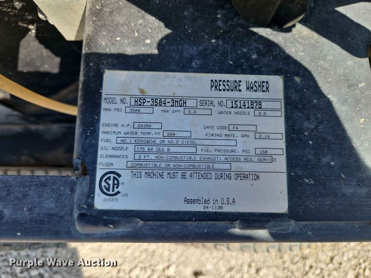 image for item EO8569 Mi-T-M HSP-3504-3MGH pressure washer