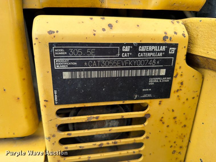 image for item ER1819 2012 Caterpillar 305.5E CR mini excavator