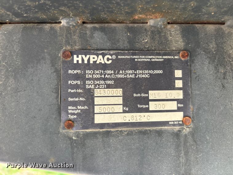 image for item ER3058 HyPac C812C single drum padfoot vibratory roller compactor