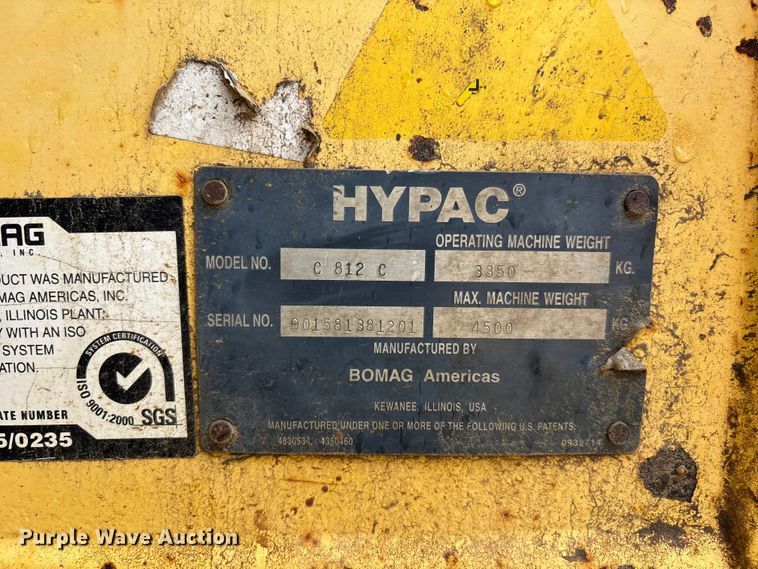 image for item ER3058 HyPac C812C single drum padfoot vibratory roller compactor