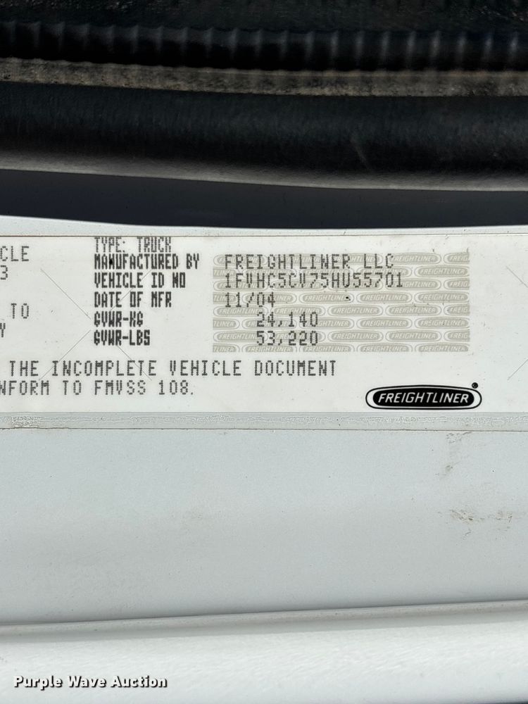 image for item ER3062 2005 Freightliner Business Class M2 dump truck
