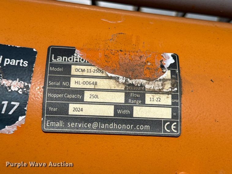 image for item ET6443 2024 Land Honor DCM-11-250G skid steer concrete mixer