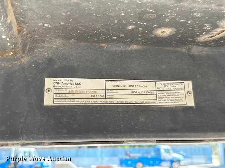 image for item ET6448 2013 Case 580N backhoe