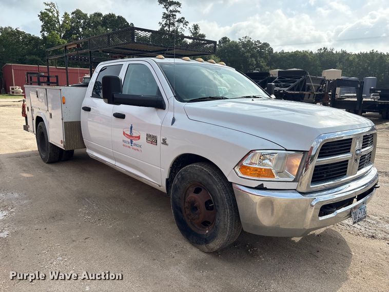 image for item EU0692 2012 Dodge Ram 3500 Crew Cab utility bed pickup truck
