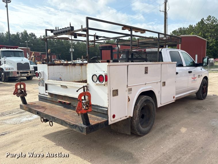 image for item EU0692 2012 Dodge Ram 3500 Crew Cab utility bed pickup truck