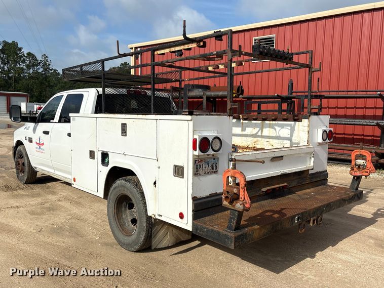 image for item EU0692 2012 Dodge Ram 3500 Crew Cab utility bed pickup truck