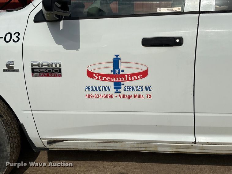 image for item EU0692 2012 Dodge Ram 3500 Crew Cab utility bed pickup truck