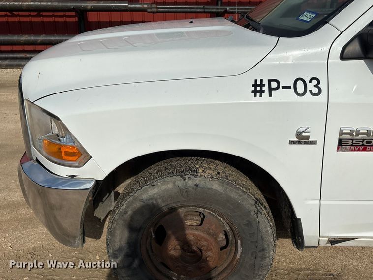 image for item EU0692 2012 Dodge Ram 3500 Crew Cab utility bed pickup truck