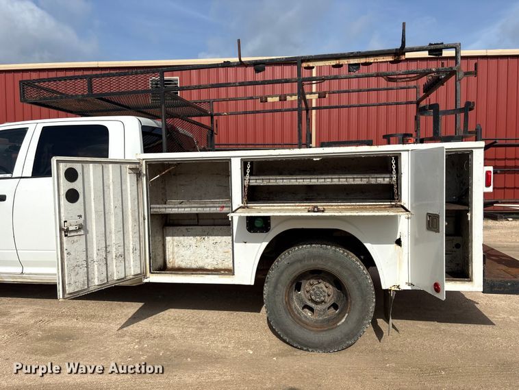 image for item EU0692 2012 Dodge Ram 3500 Crew Cab utility bed pickup truck