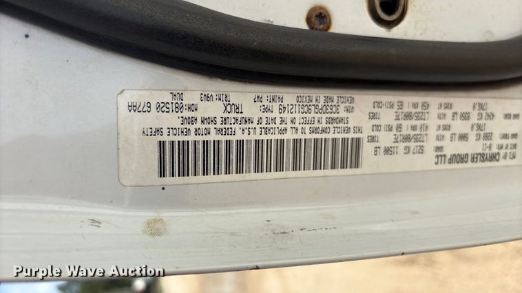 image for item EU0692 2012 Dodge Ram 3500 Crew Cab utility bed pickup truck