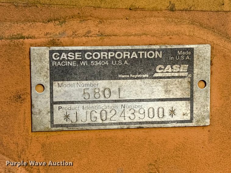 image for item EU0697 1999 Case 580L Series II backhoe