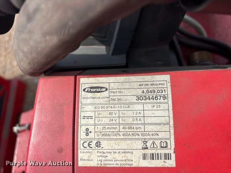 image for item EU5735 (2) Fronius TPS400i coolant welders