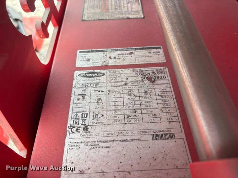 image for item EU5735 (2) Fronius TPS400i coolant welders