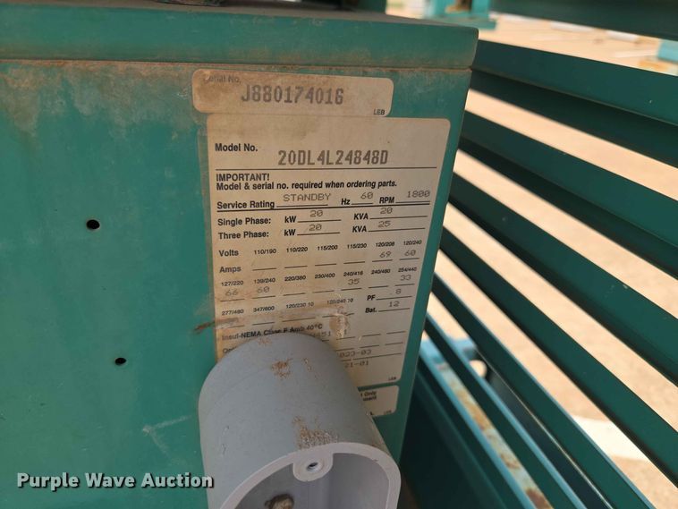 image for item EW0390 Onan 20DL4L24848D generator