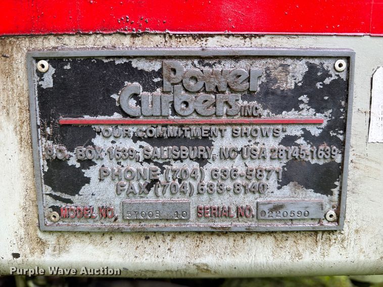 image for item EX2503 1990 Power Curbers Inc 5700B-10 curb machine