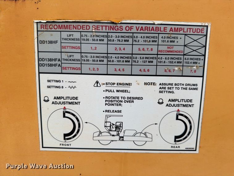 image for item EX2504 2010 Volvo DD138HF double drum vibratory roller