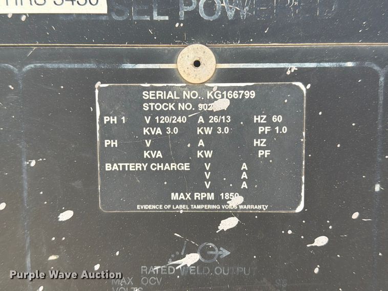 image for item EX3007 Miller Big Blue 400D welder/generator