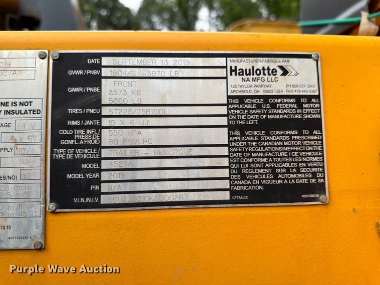 image for item EX3013 2019 Biljax 4527a boom lift