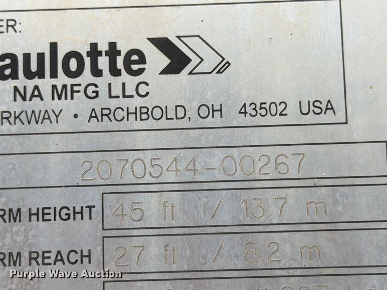 image for item EX3013 2019 Biljax 4527a boom lift