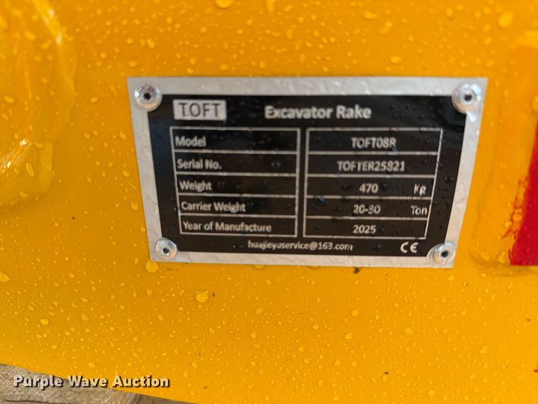 image for item EX4001 2025 Toft TOFTOSR excavator rake