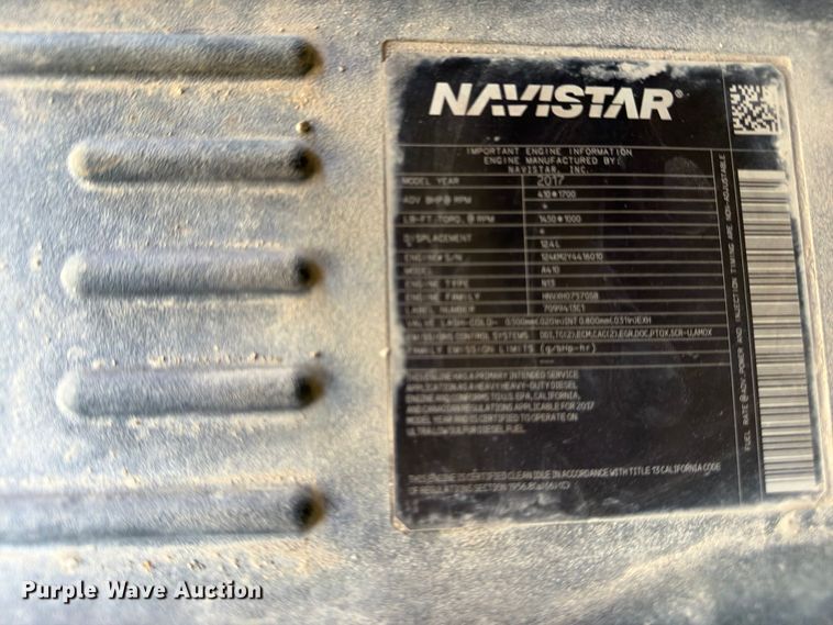 image for item EX4009 2019 International WorkStar 7600 dump truck