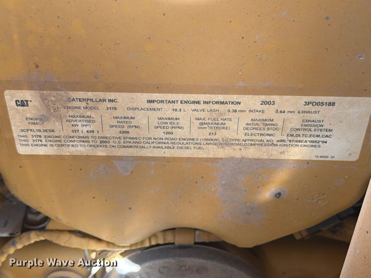 image for item EX4013 2003 Caterpillar 160H motor grader