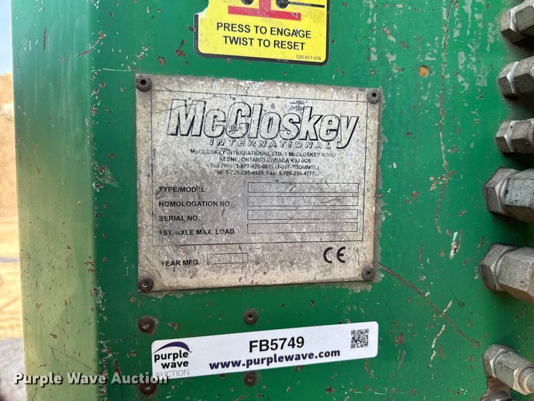image for item FB5749 2016 McCloskey International 144R impact crusher