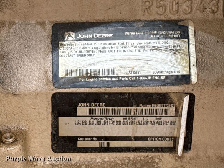 image for item FB6841 2002 Baldor TS175 generator