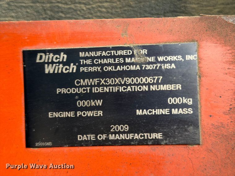 image for item FB8183 2009 Ditch Witch FX30 vacuum excavator
