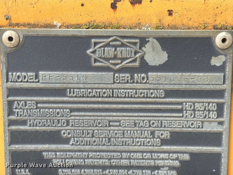 image for item FB8187 1996 Blaw-Knox PF-5510 paver