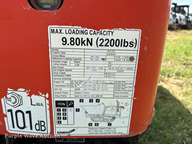image for item FB8240 2019 Canycom SC75 concrete buggy