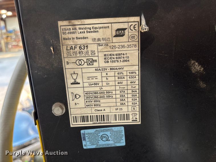 image for item FC1709 ESAB welding system
